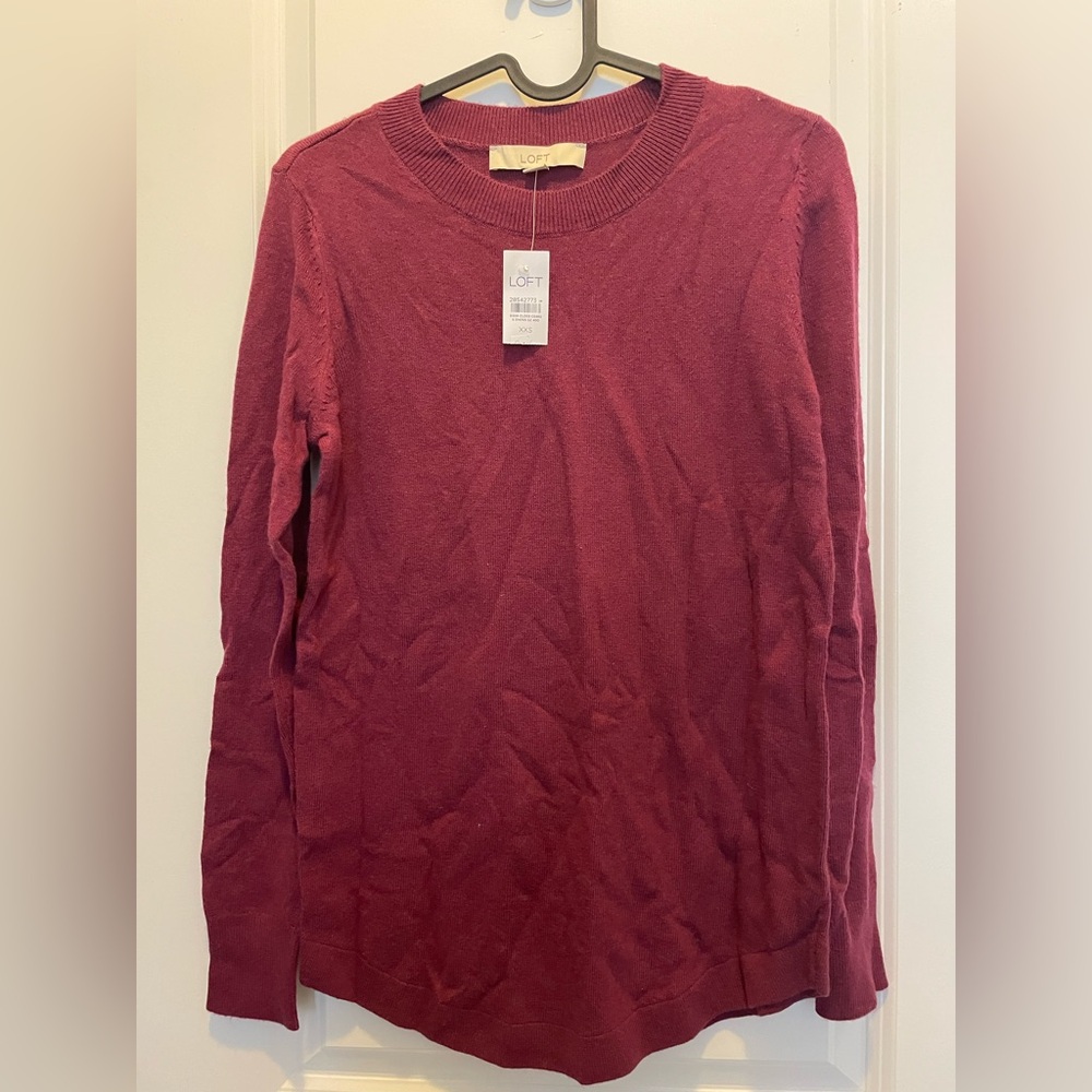 LOFT Burgundy Sweater
